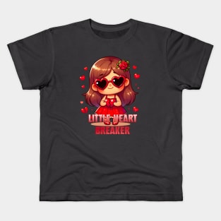 Little heart breaker, girls kids valentines Kids T-Shirt